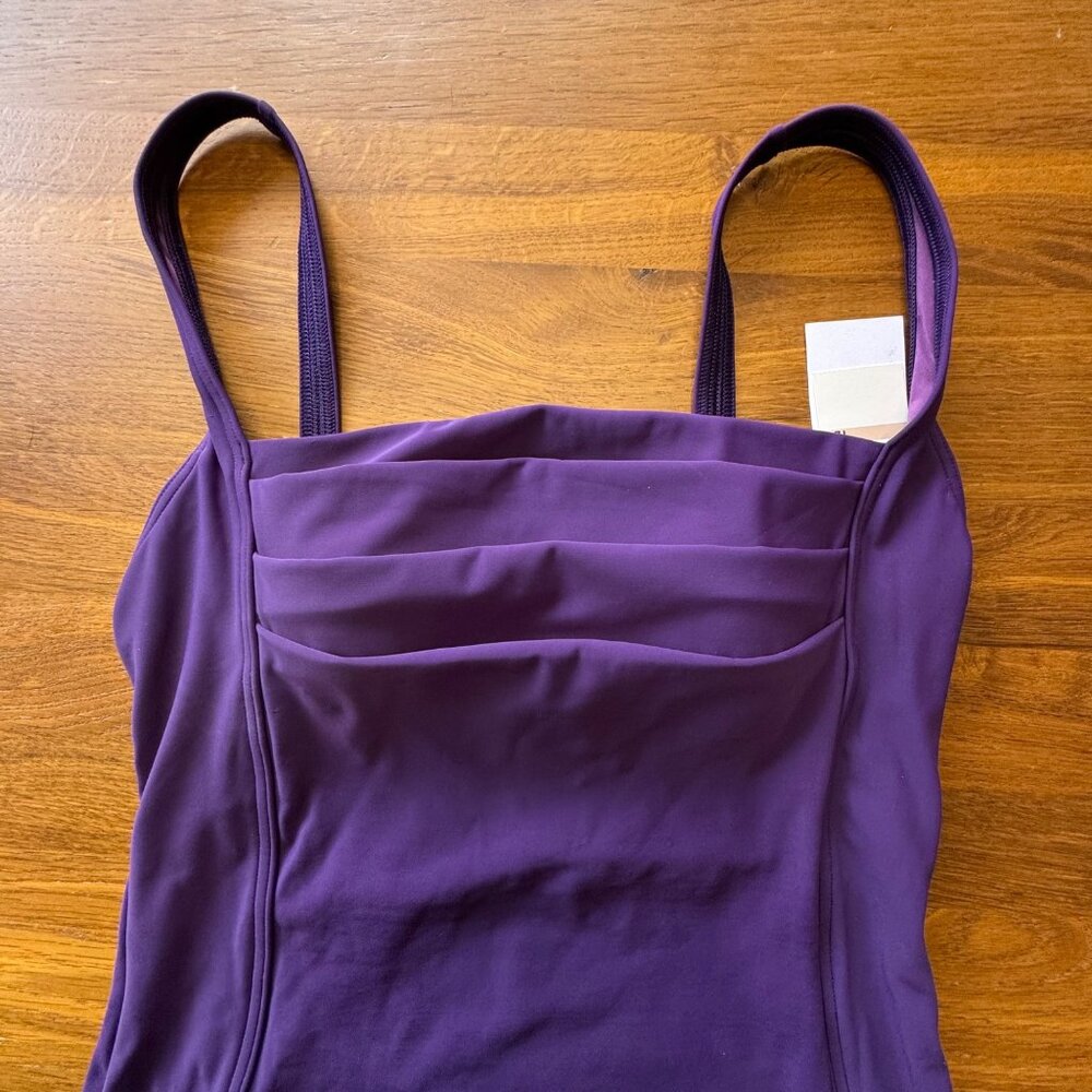 CALVIN KLEIN Tankini Swimsuit Set Womens 12 NEW Purple Two Piece Tank Bikini NWT - Picture 4 of 14